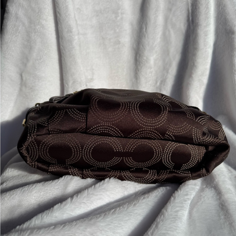 Coach Brown Satchel with Signature Monogram - Picture 3 of 10